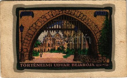Budapest XIV. Városliget, Történelmi udvar bejárója. A Magyar Földrajzi Intézet r.-t. kiadása Budapesti sorozat 4. sz. művészlap (EK)