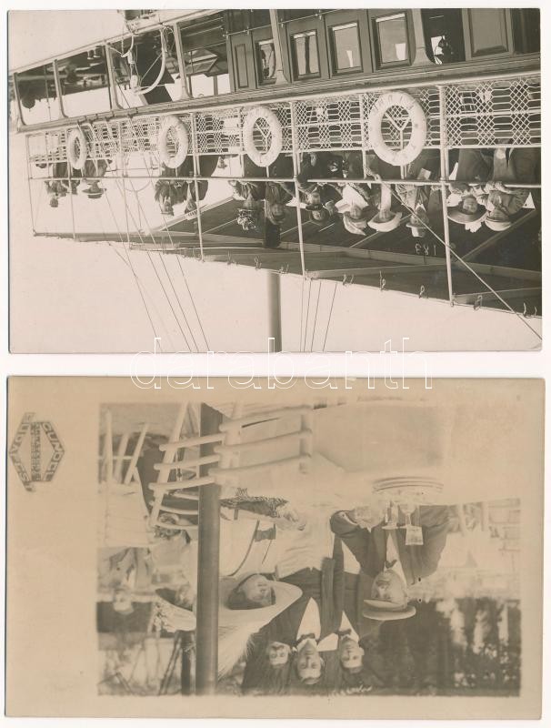 Horvátországi hajókirándulások (Atelier Betty, E. Jelussich, Schwarzbach) - 5 db régi eredeti fotó, Burza Károly / Boat trips in Croatia - 5 pre-1945 original photos - Image 3