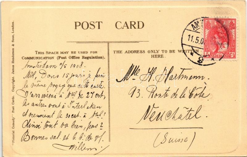 1908 Golfozó pár / The Ancient and Honourable Game. Pictorial Comedy James Henderson & Sons - Image 2