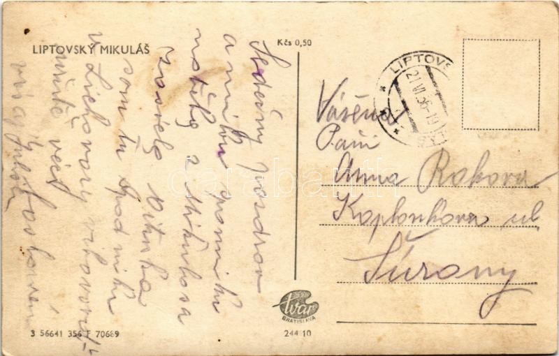 1956 Liptószentmiklós, Liptovsky Mikulás; látkép, üzletek / general view, shops (EK) - Image 2