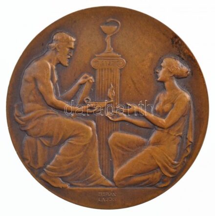 Berán Lajos (1882-1943) 1931. 'I. Nemzetközi Stomatológiai Kongresszus Budapest' kétoldalas bronz emlékérem (45mm) T:1- patina / Hungary 1931. '1st International Stomatology Congress' two-sided bronze commemorative medallion. Sign.:Lajos