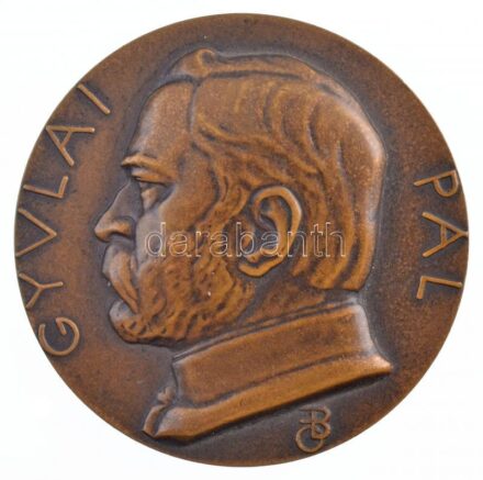Beck Ötvös Fülöp (1873-1945) 1930. 'Gyulai Pál / A gyulai ebédek vendégei Rust Józsefnek 1930' kétoldalas bronz emlékérem (60mm) T:1- kis patina, kis ph / Hungary 1930. 'Pál Gyulai / For József Rust from the guests of the lunches in