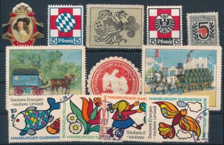 1920-1960. 12 db német levélzáró