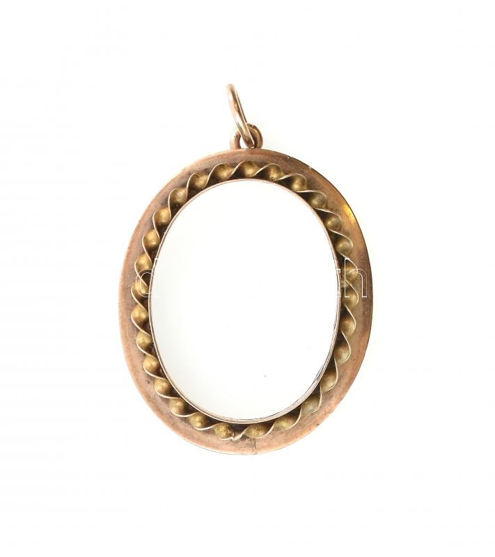 8K arany medál, fénykép keret 4 cm, 3,7 g