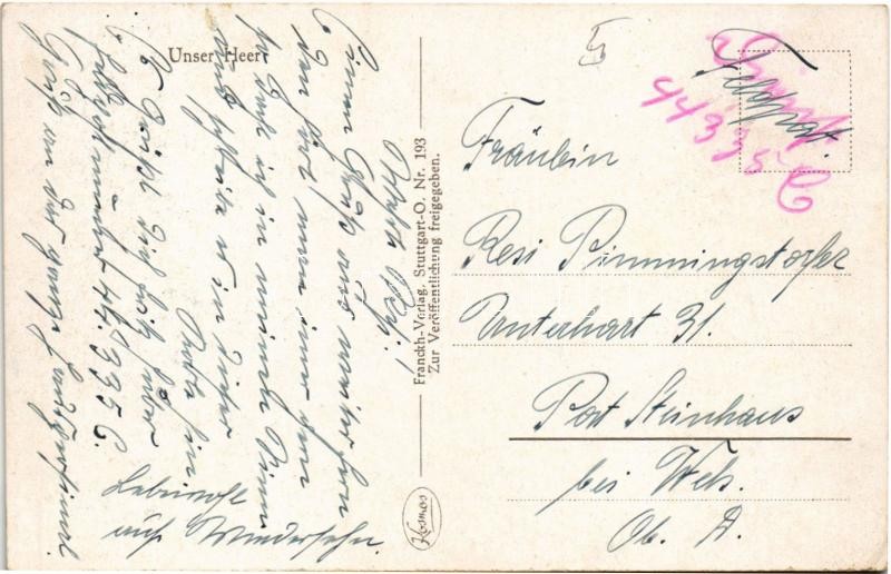 Zu-gleich! / Második világháborús német katonák tankot húznak / WWII German military, soldiers pulling a cannon. Franckh-Verlag Nr. 193. Zur Veröffentlichung freigegeben - Image 2