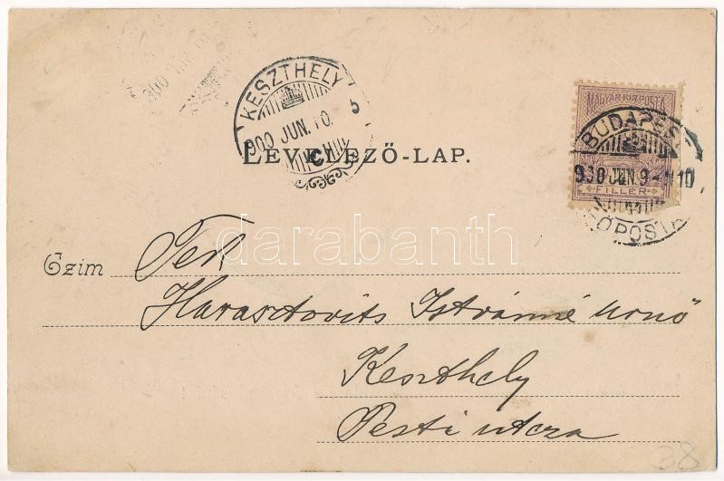 1900 Budapest XX. Pestszenterzsébet, Pesterzsébet, Erzsébetfalva; vasútállomás, XIIh. osztályú (később 377 sorozatú) mellékvonali gőzmozdony (r) - Image 2
