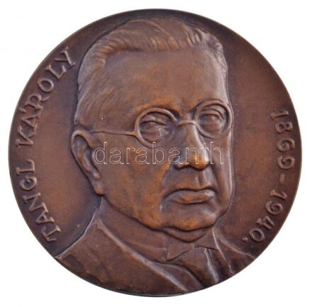 Pátzay Pál (1896-1979) DN. 'Tangl Károly (fizikus, egyetemi tanár) kétoldalas Br emlékérem (70mm) T:1- kis patina / Hungary ND 'Károly Tangl (physicist, professor)' two-sided Br commemorative medallion. Sign.:Pál Pátzay (1896-1979)