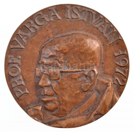 Csíkszentmihályi Róbert (1940-2021) 1972. 'Prof. Varga István 1972 / A Fogorvosi Szemle szerkesztésének 40. évfordulójára' kétoldalas bronz emlékérem (85mm) T:2 patina, ü. / Hungary 1972. 'Prof. István Varga 1972 / For the 40th