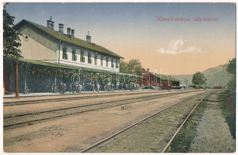 Körmöcbánya, Kremnitz, Kremnica; pályaudvar, vasútállomás / railway station