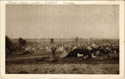 W ziemi Lubelskiej. Obóz pod Konstantynowem. Nakladem Naczelnego Komitetu Narodowego Na Cele Legionów. Serya XIV. Fot. T. Langier / WWI Austro-Hungarian K.u.K. military art postcard, Polish camp + 'K.u.K. I.R. No. 86. 1/XIX. MKOMP' (EK)