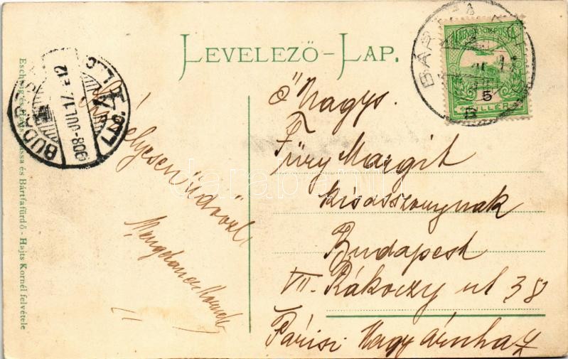 1908 Bártfafürdő, Bardejovské Kúpele, Bardiov, Bardejov; Gül Baba Villa. Hajts Kornél felvétele, Eschwig Ede kiadása - Image 2