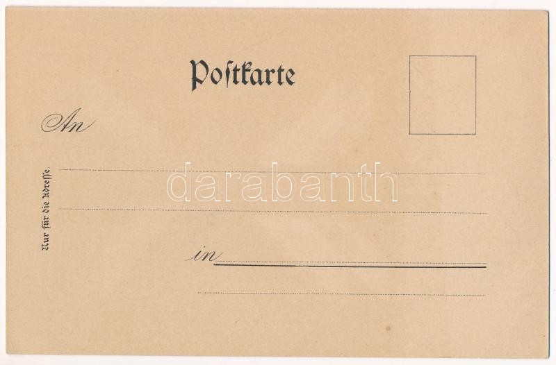 Mariánské Lázne, Marienbad; Gruss aus Adolf Hoffmann's Conditorei. G. Schwaab / confectionery, pastry shop interior. Art Nouveau, floral, litho - Image 2