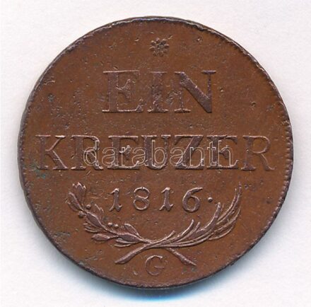 1816G 1kr Cu T:2- Huszár: 2060., Unger III.: 1406.c