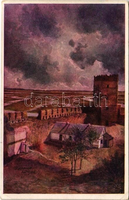 Städtebilder aus Wolhynien. Die 4. Armee den Witwen und Waisen / Képek a wolhyniai városokból. A 4. hadsereg az özvegyeknek és árváknak / WWI Austro-Hungarian K.u.K. military art postcard, town in Volhynia s: Lehmann (EK)