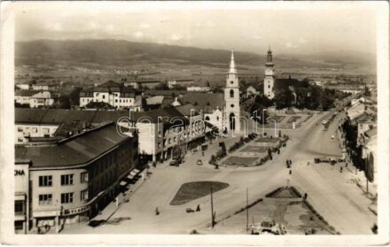 Zólyom, Zvolen; Námestie / tér, templom, üzletek / square, church, shops (EK)