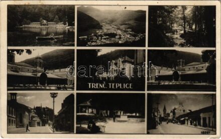 1930 Trencsénteplic, Trencianske Teplice; mozaiklap / multi-view postcard (EK)