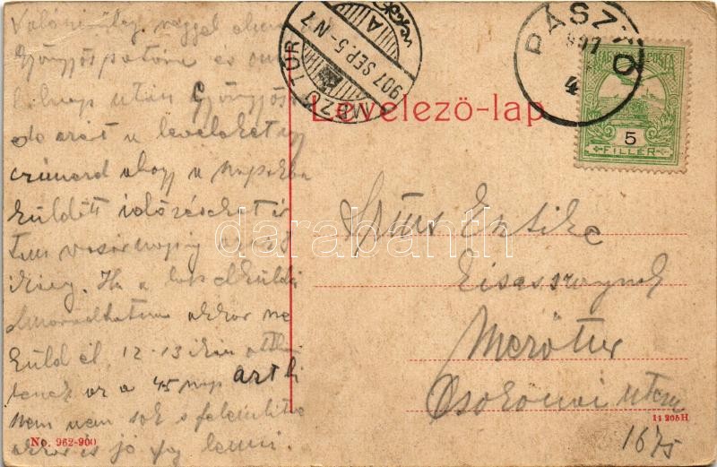 1907 Pásztó, Fő utca, Müller Dezső szíjgyártó üzlete, Hatvanvidéki takarékpénztár. W.L. ? No. 962-900. (EK) - Image 2