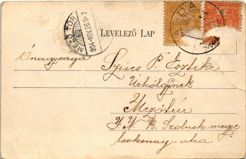 1904 Abda (Győr), kápolna, vashíd, templom (Rb) - Image 2