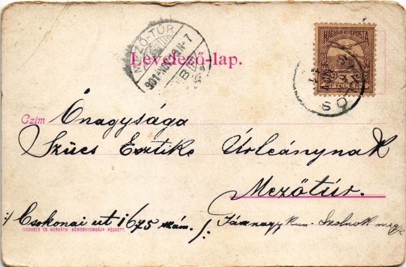 1901 Görcsöny, Benyovszky kastély. Pécsvidéki Hadgyakorlatok emlékére. Ő Felsége és a román trónörökös lakosztályai (EB) - Image 2