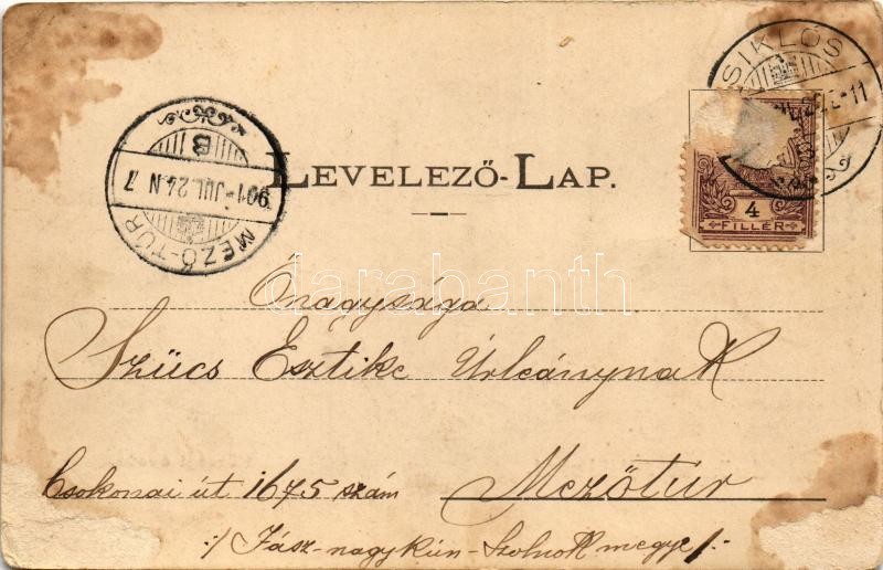 1901 Siklós, Községi óvoda. Feiler Mariska kiadása (Rb) - Image 2