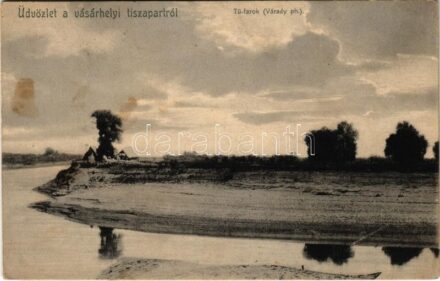 1907 Hódmezővásárhely, Vásárhelyi Tiszapart, Tű-farok (Várady ph.). Káldor és Nemes kiadása (fl)