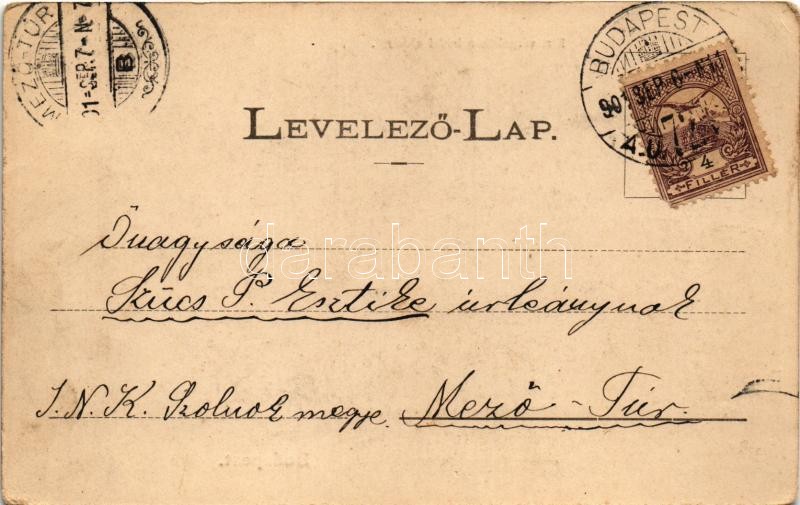 1901 Budapest I. Királyi várpalota a budai oldalról. Divald 132. (EK) - Image 2