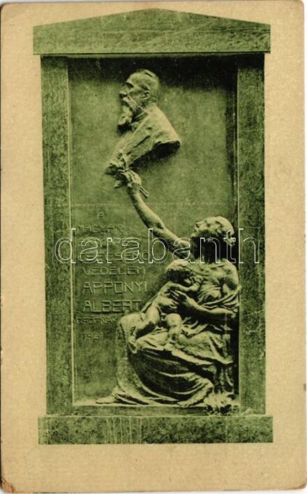Budapest VIII. Országos Stefánia Szövetség 'Anyák és csecsemők védelmére' emléktábla Apponyi Albert grófnak 1921 a Vas utca 10. szám házfalán (EK)