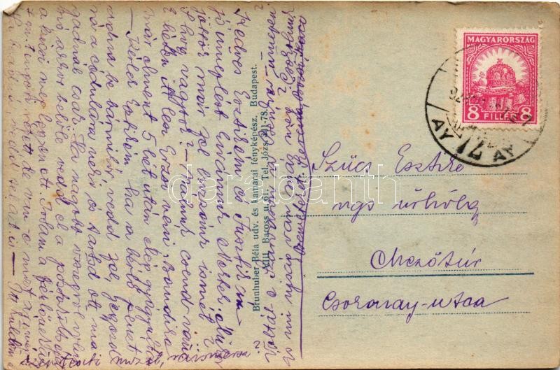 1928 Budapest V. Országos Tiszti Kaszinó főlépcsőháza, belső. Brunhuber Béla kamarai fényképész műterméből (EK) - Image 2