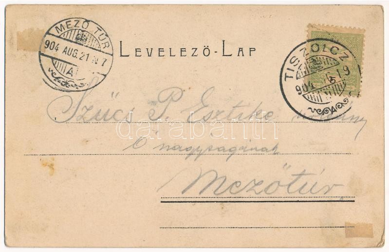 1904 Tiszolc, Tisovec; Fogaskerekű vasútállomás, hajtány. Kohn Albert kiadása / cog-wheel railway station, rail car (Rb) - Image 2