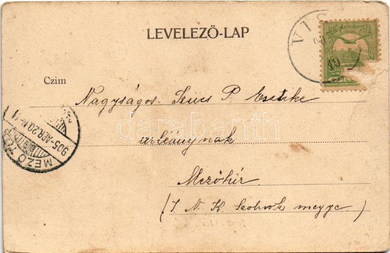 1905 Visk, Vyshkovo (Máramaros); városház. Katz H. kiadása / town hall (EK) - Image 2