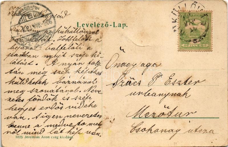 1906 Küküllővár, Cetatea de Balta; Gróf Haller Jenő Várkastélya. Jeremiás Áron czég kiadása / Die Kokelburg / castle (EK) - Image 2