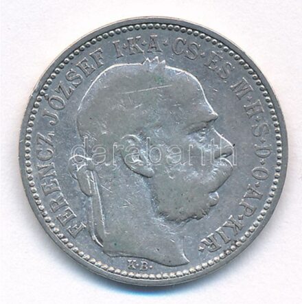 1894KB 1K Ag 'Ferenc József' T:2- patina Adamo K5