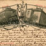 1905 Huszt, Chust, Khust; Állami és polgári iskola / schools. Art Nouveau (szakadás / tear)