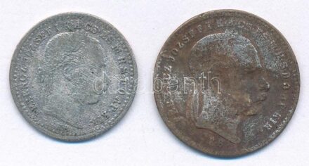 1870KB 10kr Ag 'Váltó Pénz' + 20kr Ag 'Váltó Pénz' T:3 patina, ph, ü. Adamo M10.1, M11.1