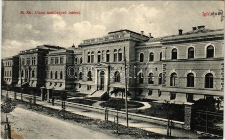 1911 Igló, Zipser Neudorf, Spisská Nová Ves; M. kir. állami tanítóképző intézet. Dörner Gyula kiadása / teachers' training institute (EB)