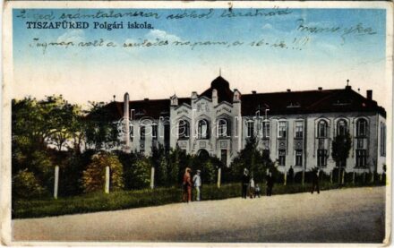 1930 Tiszafüred, Polgári iskola. Goldstein Adolf kiadása (r)