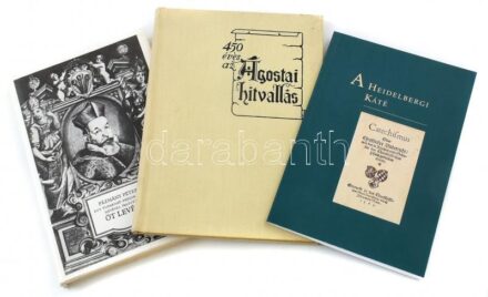Vegyes hitvita tétel, 3 db: Fabiny Tibor-Hafenscher Károly: Négyszázotven éves az Ágostai Hivallás. Bp., 1980., Magyarországi Evangélikus Egyház Sajtóosztálya. Kiadói egészvászon-kötés.; A heidelbergi káté.