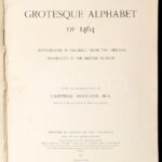 1899 Grotesque Alphabet of 1464. Reproduced in facsimile from the original in the British Museum. 1899. Sérült, félvászon kötésben