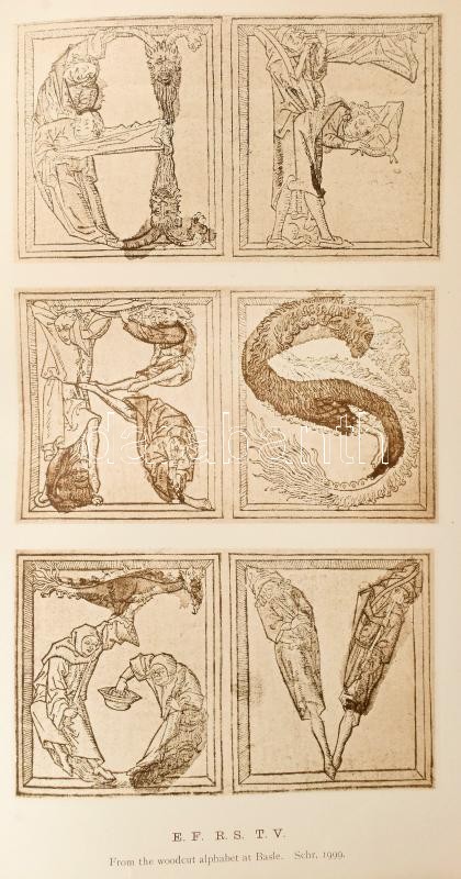 1899 Grotesque Alphabet of 1464. Reproduced in facsimile from the original in the British Museum. 1899. Sérült, félvászon kötésben - Image 3