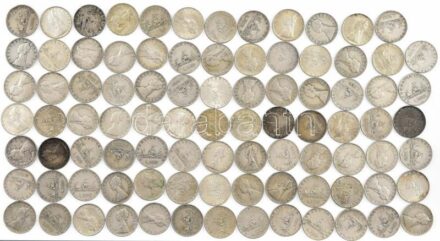 Olaszország 1958R-1966R 500L Ag 'Kolumbusz hajói' (90x) T:1--2- patina Italy 1958R-1966R 500 Lire Ag 'Columbus' ships' (90x) C:AU-VF patina Krause KM#98