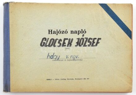 1956 Hajózó napló hadnagy részére