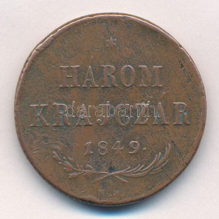 1849NB 3kr Cu T:3 ph. Adamo B2