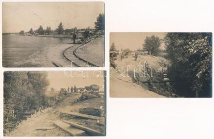 Apatin - 6 db RÉGI fotó az 1926-os árvízről / 6 pre-1945 photos of the flood in 1926