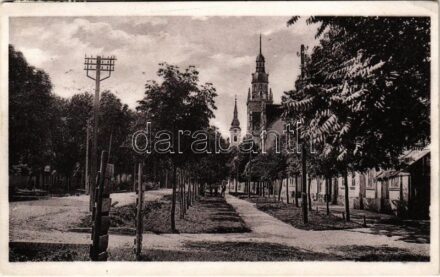 1929 Apatin, Fő utca. J. Szavadill kiadása / Glavna ulica / Hauptstraße / main street (EK)