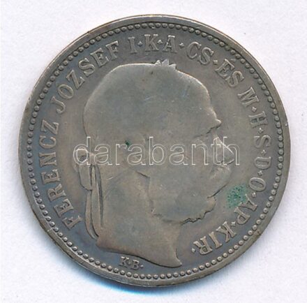 1892KB 1K Ag 'Ferenc József' T:3 patina Adamo K5