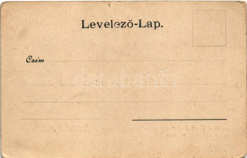 Nagyvárad, Oradea; Ferenc József huszárlaktanya. Helyfi László kiadása / Austro-Hungarian K.u.K. military hussar barracks (szakadás / tear) - Image 2