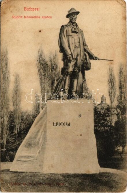 1911 Budapest XIV. Városliget, Rudolf trónörökös szobra (EB)