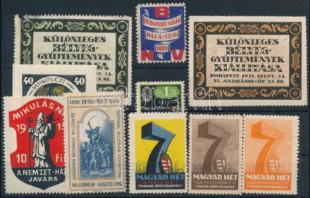 1896-1929 10 db klf. régi magyar levélzáró