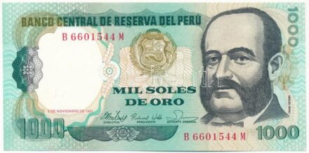 Peru 1981. 1000S 'B 6601544 M' T:I- Peru 1981. 1000 Soles 'B 6601544 M' C:AU Krause P#122