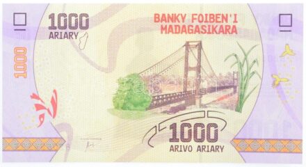 Madagaszkár DN (2017) 1000A 'B 20664593' T:I Madagascar ND (2017) 1000 Ariary 'B 20664593' C:UNC Krause P#100